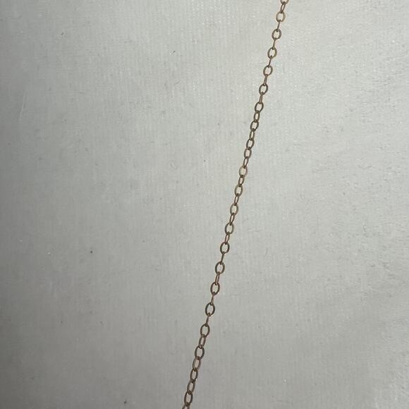 Druzy quartz Y drop bar necklace on gold tone chain - Picture 6 of 6